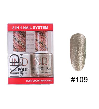 IND Nail Polish Gel & Matching Lacquer Set -