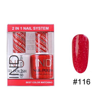 IND Nail Polish Gel & Matching Lacquer Set -