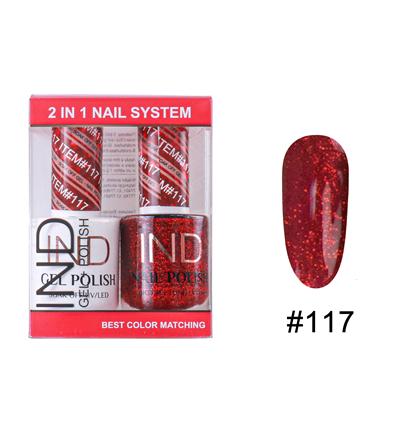 IND Nail Polish Gel & Matching Lacquer Set -