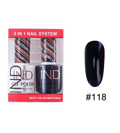 IND Nail Polish Gel & Matching Lacquer Set -