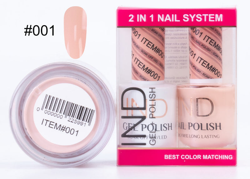 IND Nail Polish Gel & Matching Lacquer Set -