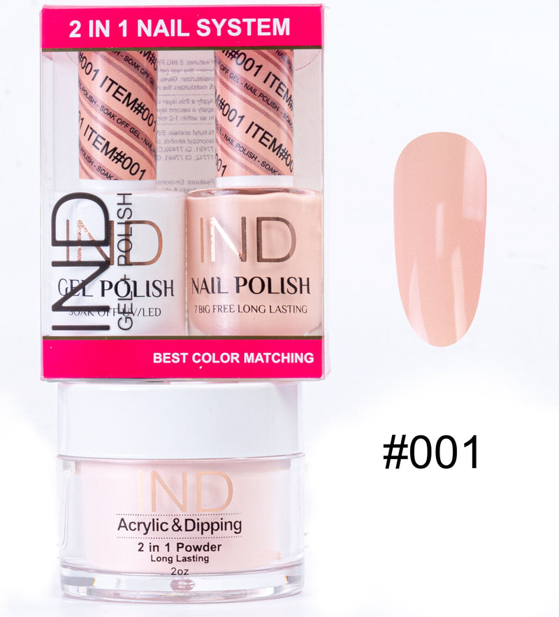 IND 3 IN 1 Combo Gel +Lacquer+dipping powder -