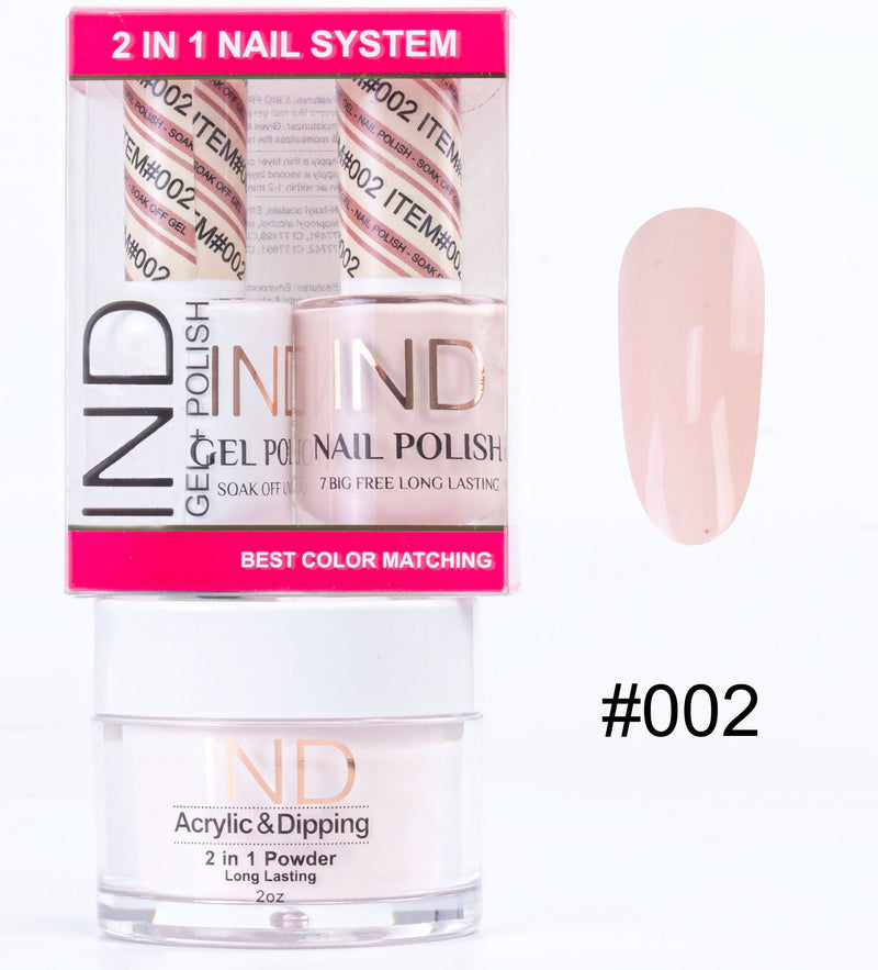 IND 3 IN 1 Combo Gel +Lacquer+dipping powder -