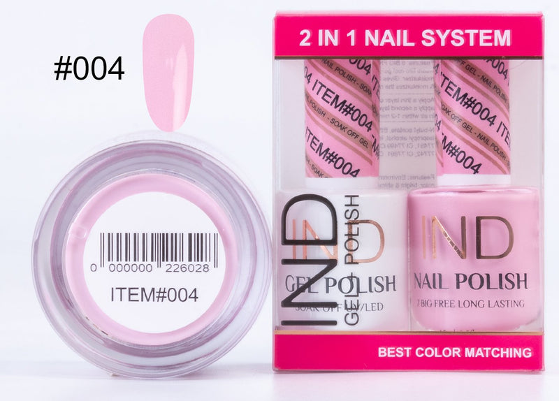 IND 3 IN 1 Combo Gel +Lacquer+dipping powder -