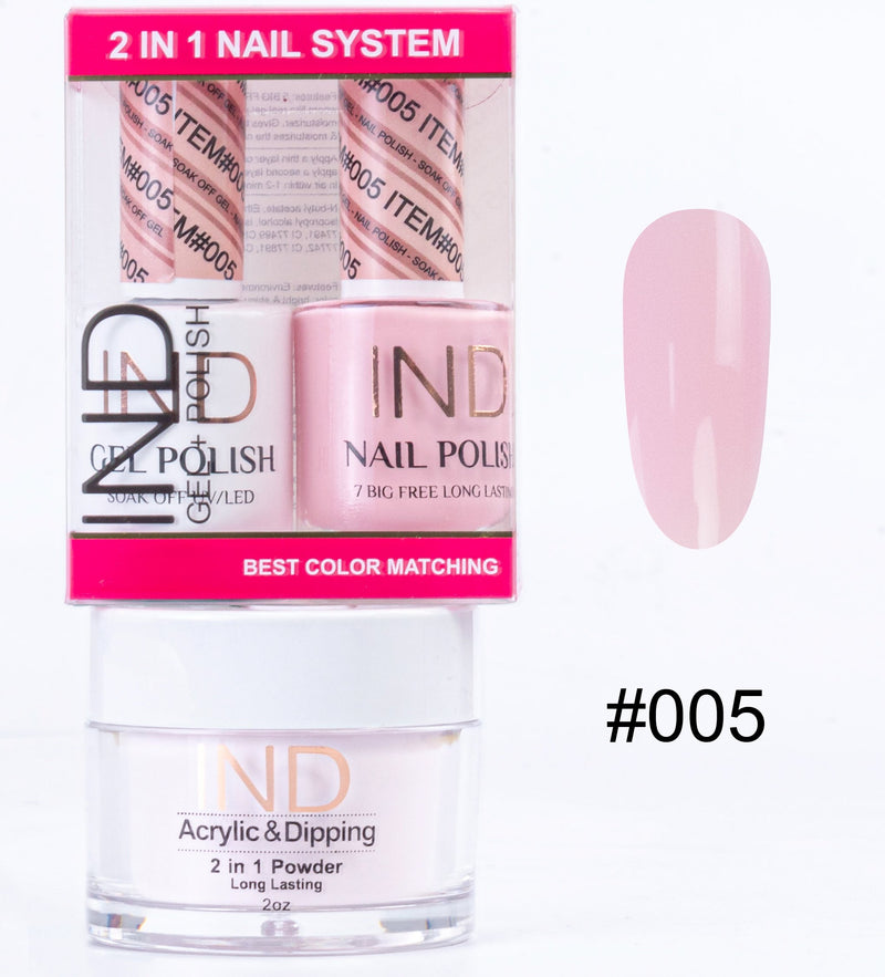 IND 3 IN 1 Combo Gel +Lacquer+dipping powder -