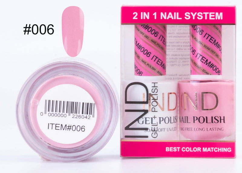 IND 3 IN 1 Combo Gel +Lacquer+dipping powder -