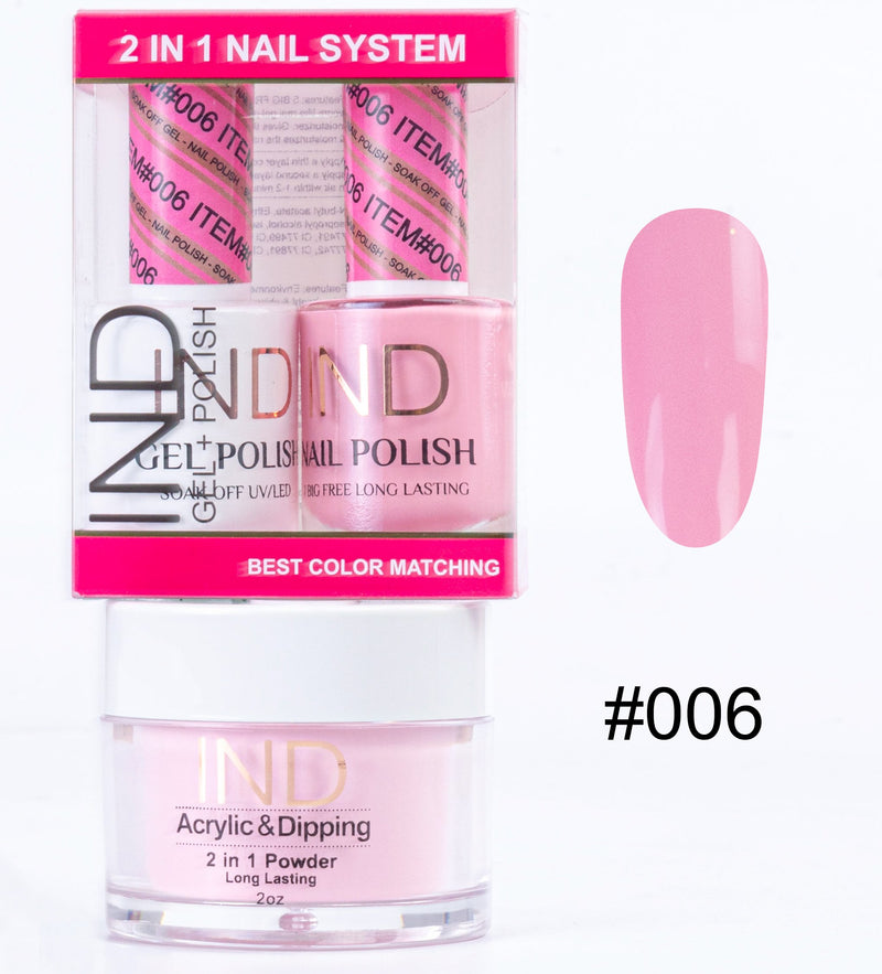 IND 3 IN 1 Combo Gel +Lacquer+dipping powder -