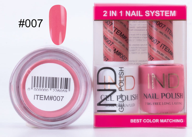 IND 3 IN 1 Combo Gel +Lacquer+dipping powder -