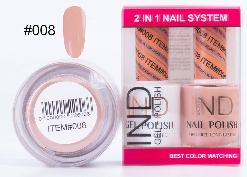 IND 3 IN 1 Combo Gel +Lacquer+dipping powder -