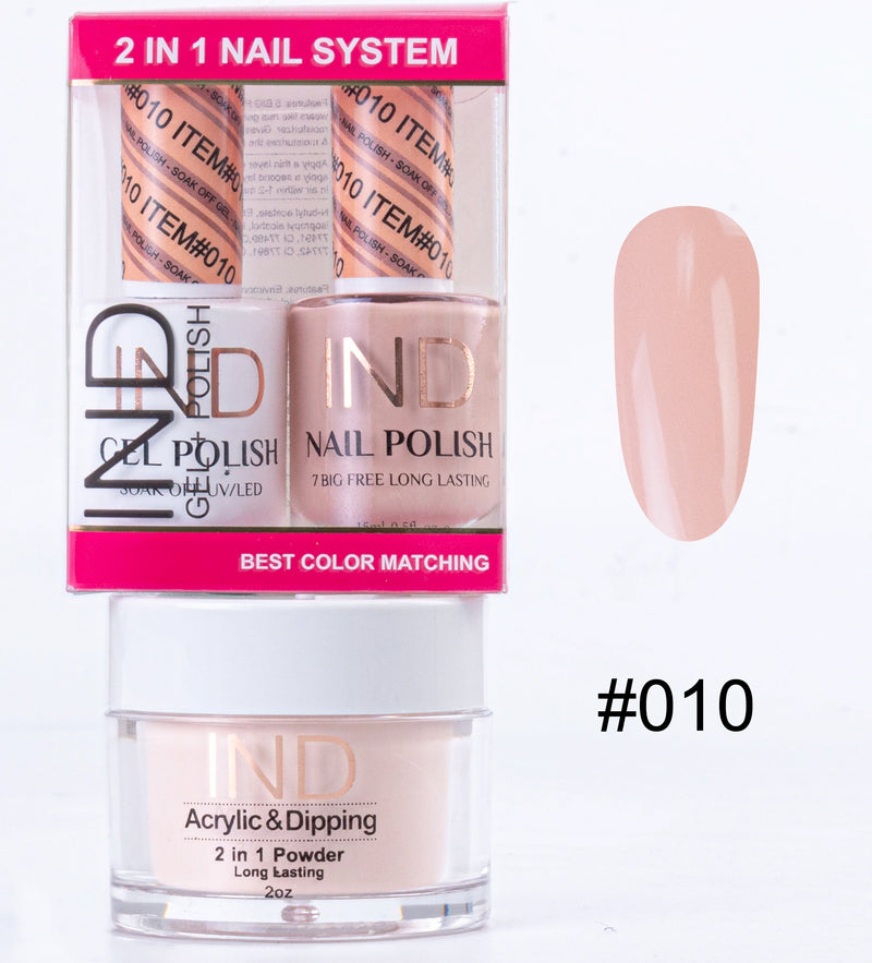 IND 3 IN 1 Combo Gel +Lacquer+dipping powder -