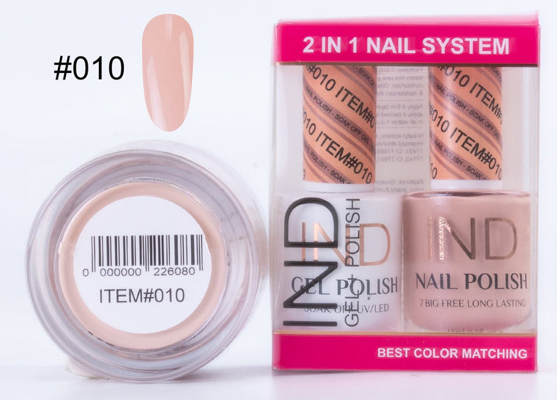 IND 3 IN 1 Combo Gel +Lacquer+dipping powder -