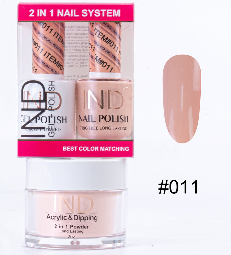 IND 3 IN 1 Combo Gel +Lacquer+dipping powder -