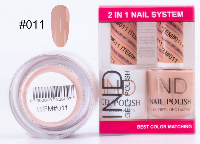 IND 3 IN 1 Combo Gel +Lacquer+dipping powder -