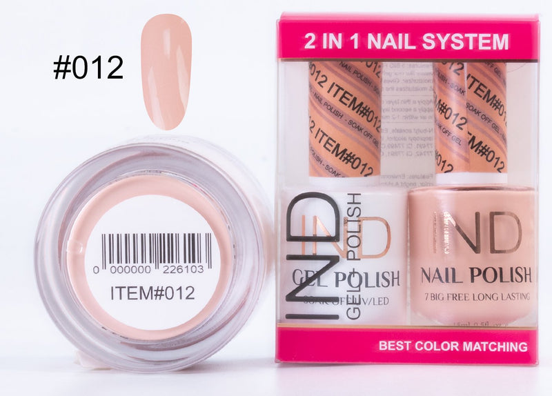 IND 3 IN 1 Combo Gel +Lacquer+dipping powder -