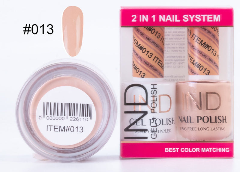 IND 3 IN 1 Combo Gel +Lacquer+dipping powder -