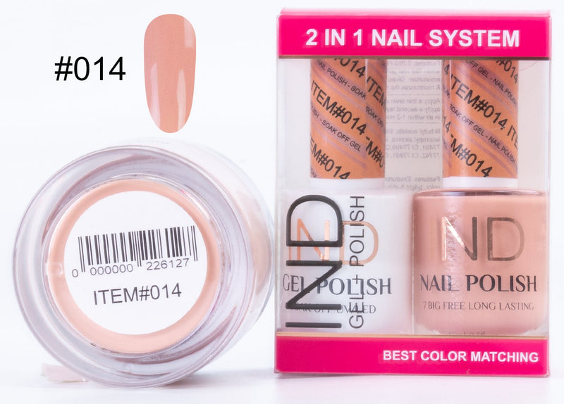 IND 3 IN 1 Combo Gel +Lacquer+dipping powder -