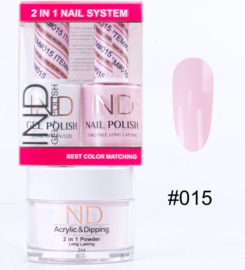 IND 3 IN 1 Combo Gel +Lacquer+dipping powder -