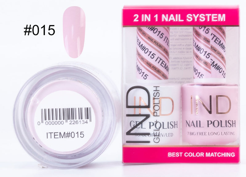 IND 3 IN 1 Combo Gel +Lacquer+dipping powder -