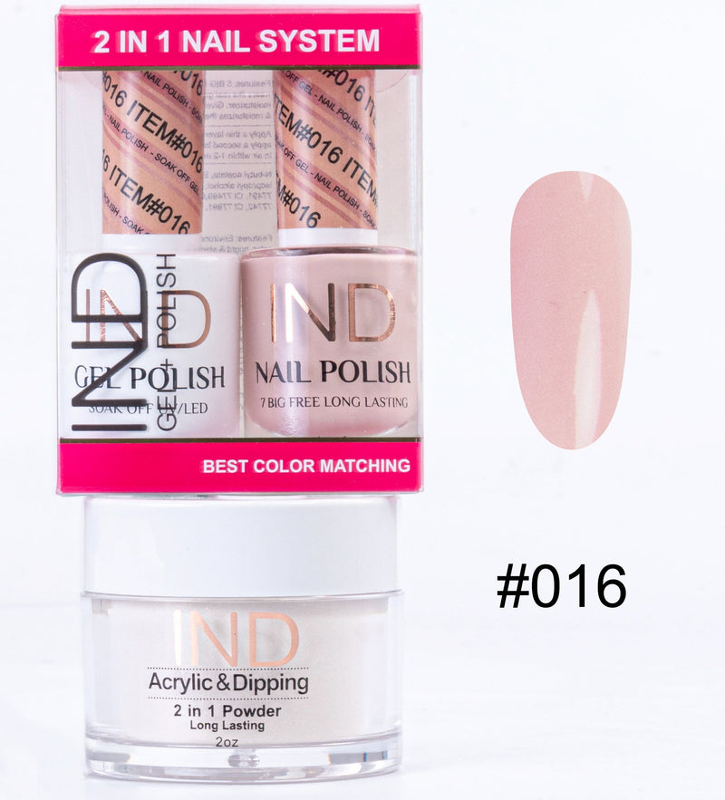 IND 3 IN 1 Combo Gel +Lacquer+dipping powder -