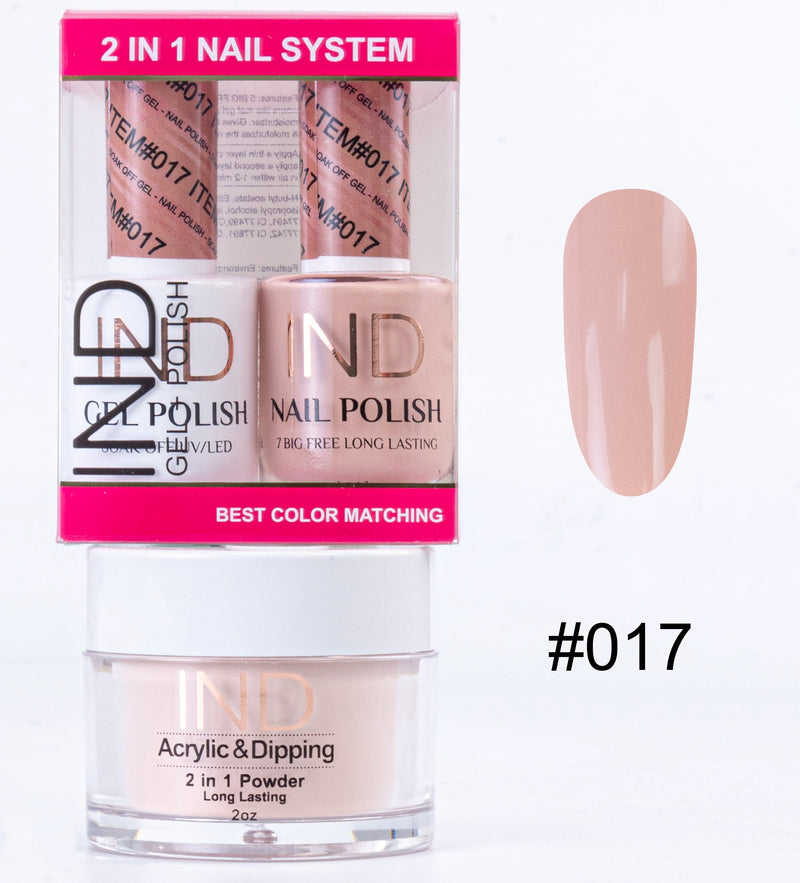 IND 3 IN 1 Combo Gel +Lacquer+dipping powder -