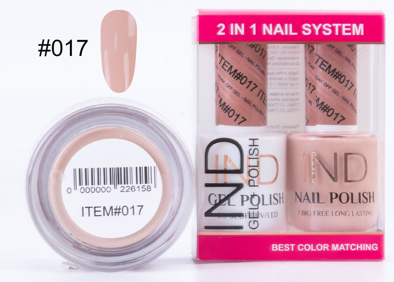 IND 3 IN 1 Combo Gel +Lacquer+dipping powder -