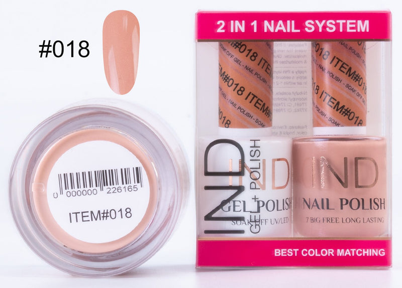 IND 3 IN 1 Combo Gel +Lacquer+dipping powder -