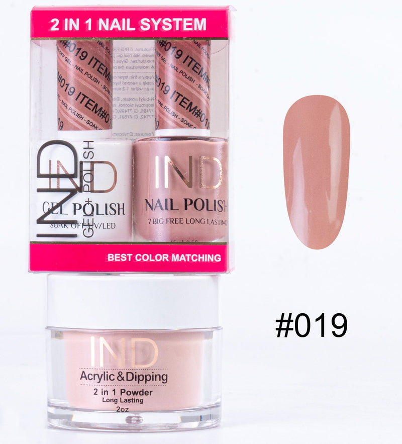 IND 3 IN 1 Combo Gel +Lacquer+dipping powder -