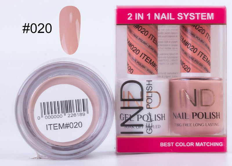 IND 3 IN 1 Combo Gel +Lacquer+dipping powder -