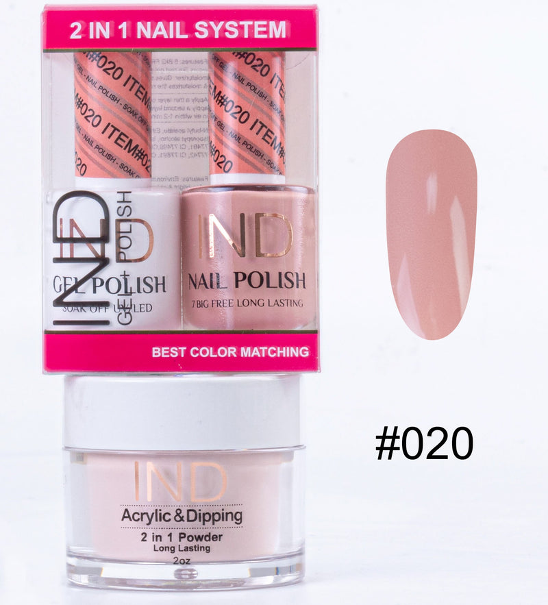 IND 3 IN 1 Combo Gel +Lacquer+dipping powder -