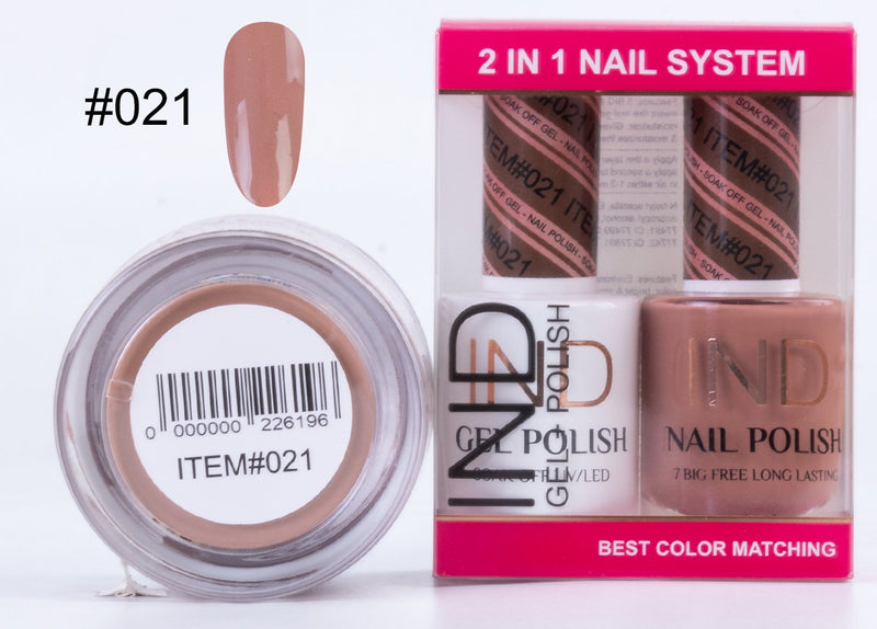 IND 3 IN 1 Combo Gel +Lacquer+dipping powder -