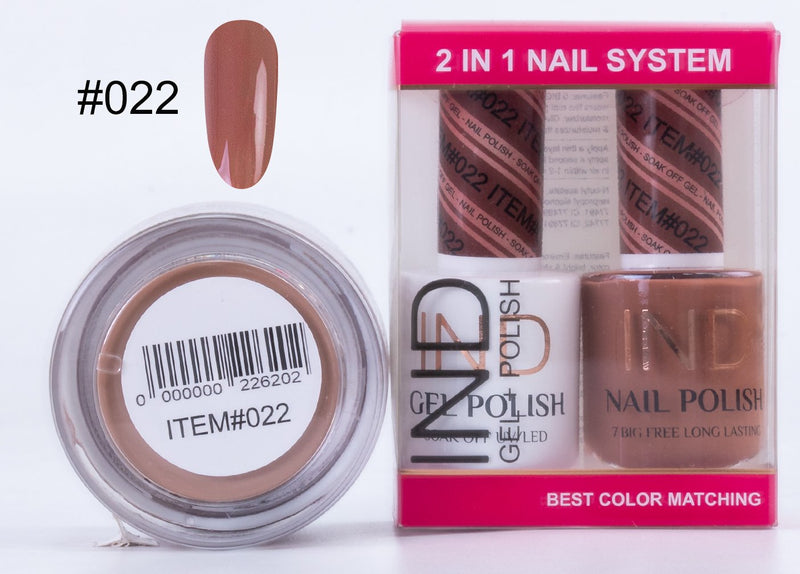 IND 3 IN 1 Combo Gel +Lacquer+dipping powder -