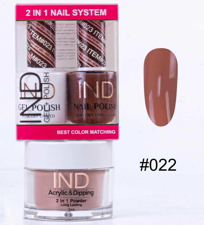 IND 3 IN 1 Combo Gel +Lacquer+dipping powder -