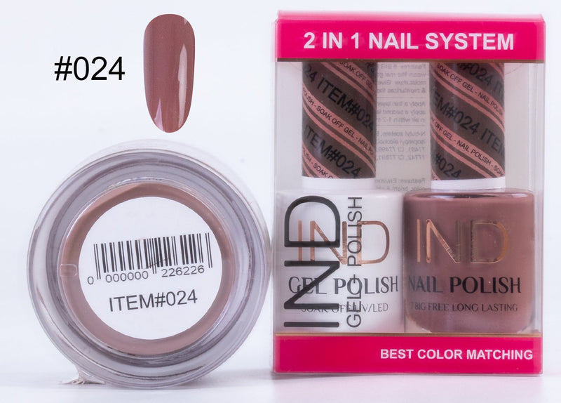 IND 3 IN 1 Combo Gel +Lacquer+dipping powder -