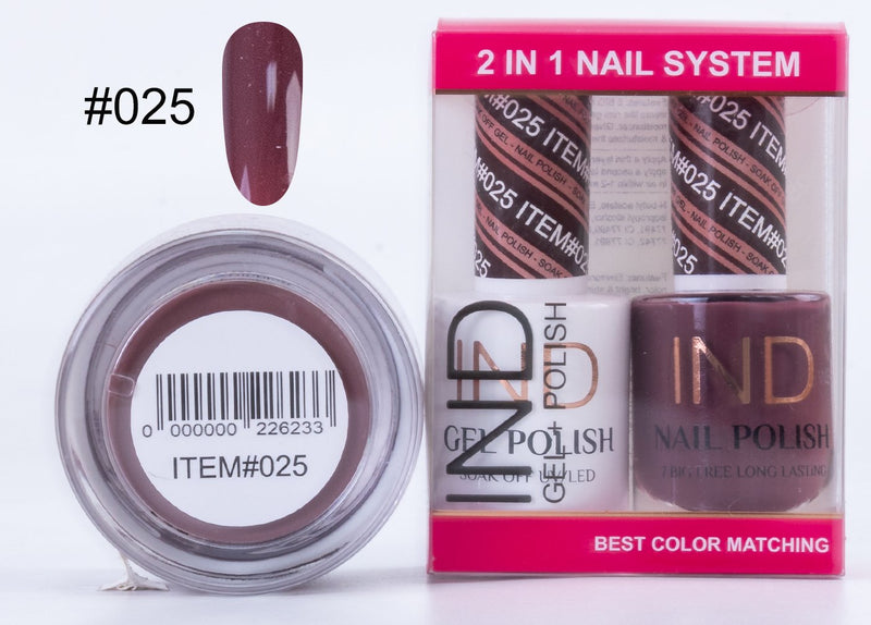 IND 3 IN 1 Combo Gel +Lacquer+dipping powder -