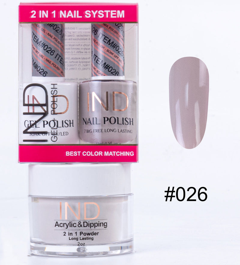 IND 3 IN 1 Combo Gel +Lacquer+dipping powder -