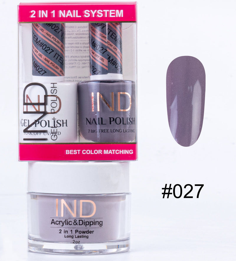 IND 3 IN 1 Combo Gel +Lacquer+dipping powder -