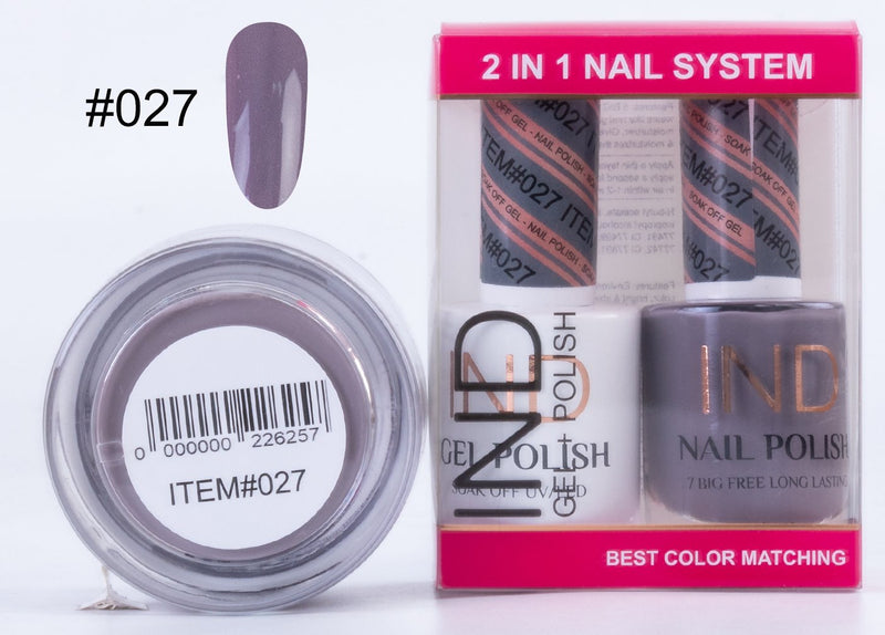 IND 3 IN 1 Combo Gel +Lacquer+dipping powder -