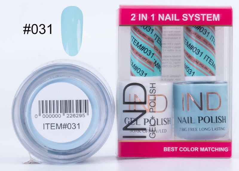 IND 3 IN 1 Combo Gel +Lacquer+dipping powder -