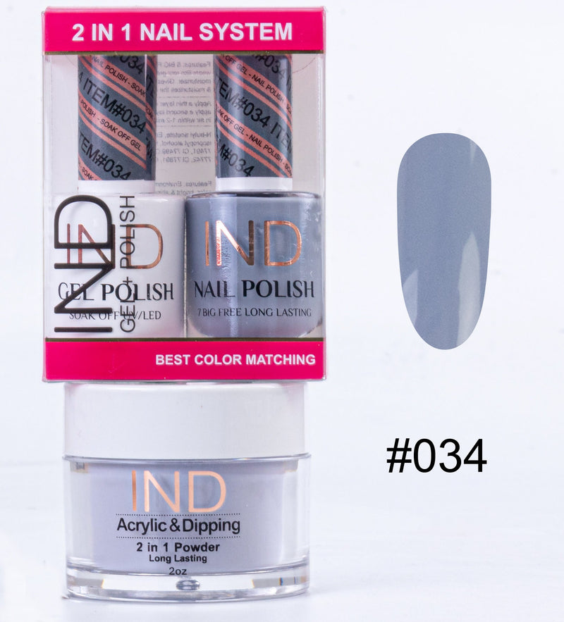 IND 3 IN 1 Combo Gel +Lacquer+dipping powder -