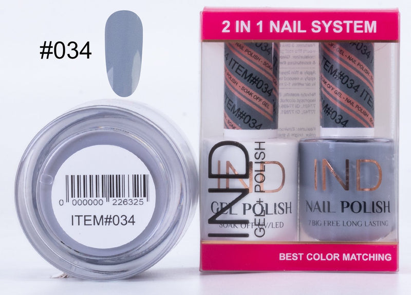 IND 3 IN 1 Combo Gel +Lacquer+dipping powder -