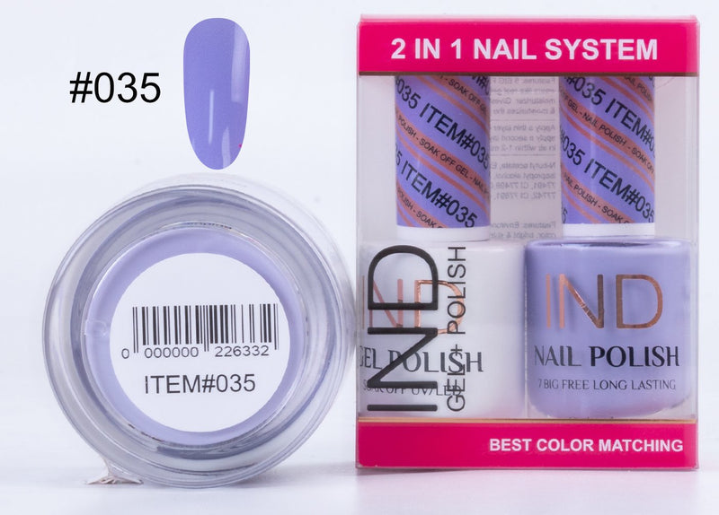 IND 3 IN 1 Combo Gel +Lacquer+dipping powder -