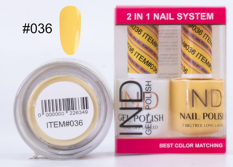 IND 3 IN 1 Combo Gel +Lacquer+dipping powder -