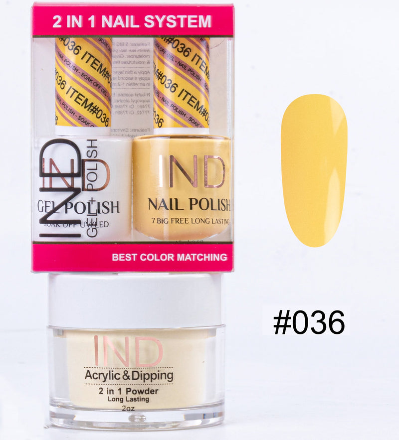 IND 3 IN 1 Combo Gel +Lacquer+dipping powder -