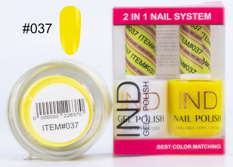 IND 3 IN 1 Combo Gel +Lacquer+dipping powder -