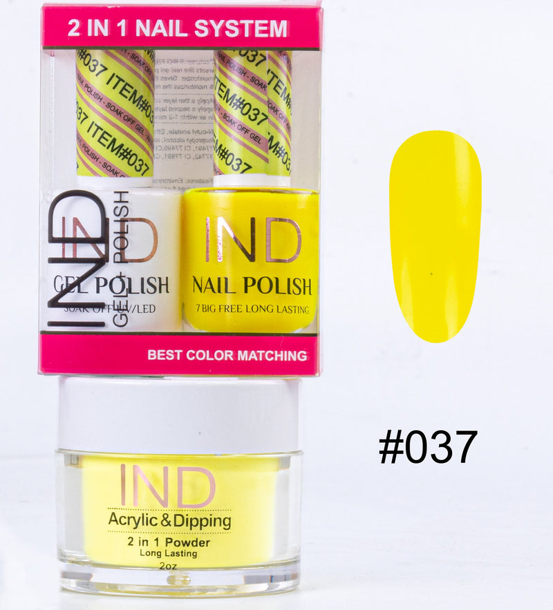 IND 3 IN 1 Combo Gel +Lacquer+dipping powder -