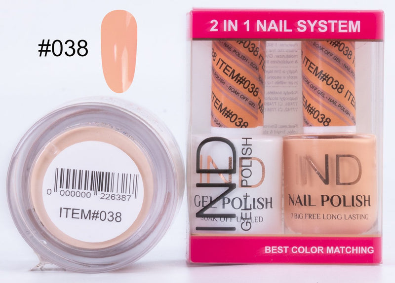 IND 3 IN 1 Combo Gel +Lacquer+dipping powder -