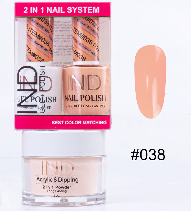 IND 3 IN 1 Combo Gel +Lacquer+dipping powder -