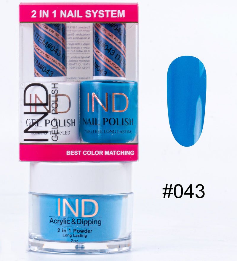 IND 3 IN 1 Combo Gel +Lacquer+dipping powder -