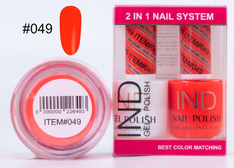 IND 3 IN 1 Combo Gel +Lacquer+dipping powder -