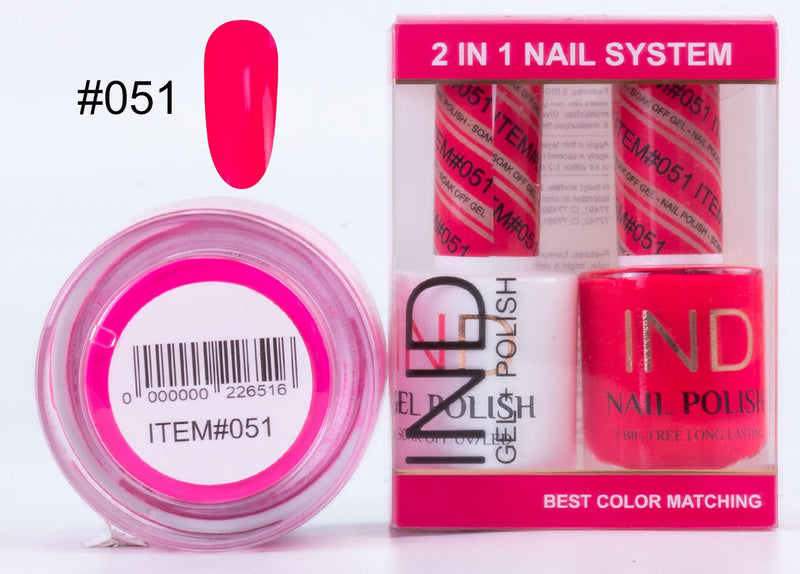 IND 3 IN 1 Combo Gel +Lacquer+dipping powder -